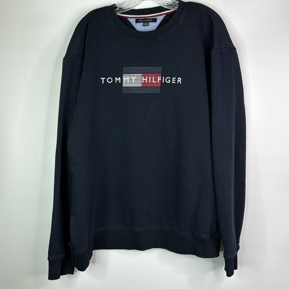 Tommy Hilfiger Black Crewneck Sweatshirt XXL - Picture 1 of 10